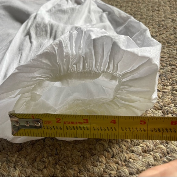 Massimo Dutti White Cotton Poplin Puff Sleeve Blouse Sz 4 EUR 36 Minimalist Chic - Picture 9 of 11